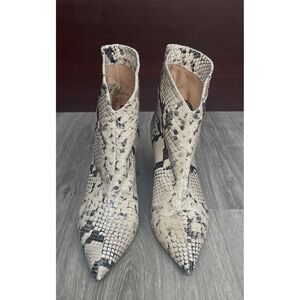 Women's Snakeskin Leather Contigo Milano Boots Size 7 /EU38 Italy